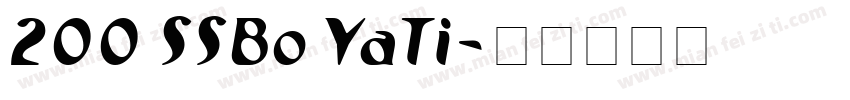 200 SSBo YaTi字体转换